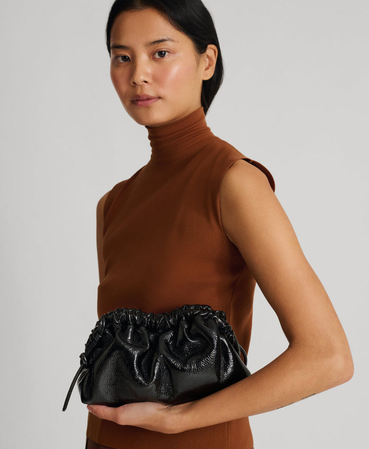 Mini Cloud Clutch - Aubergine Naplak