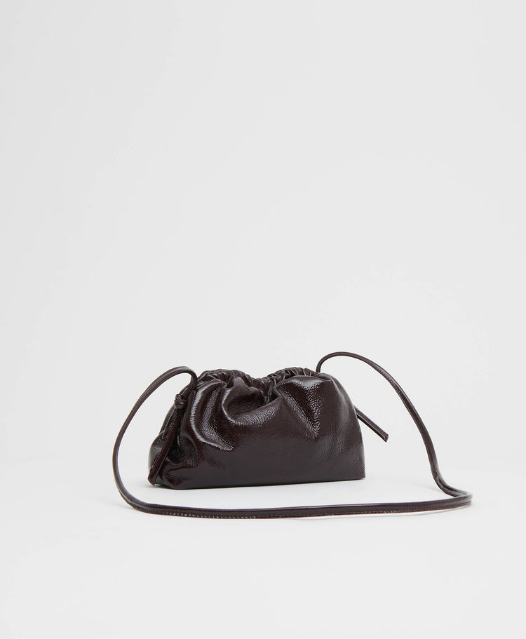 Mini Cloud Clutch - Aubergine Naplak