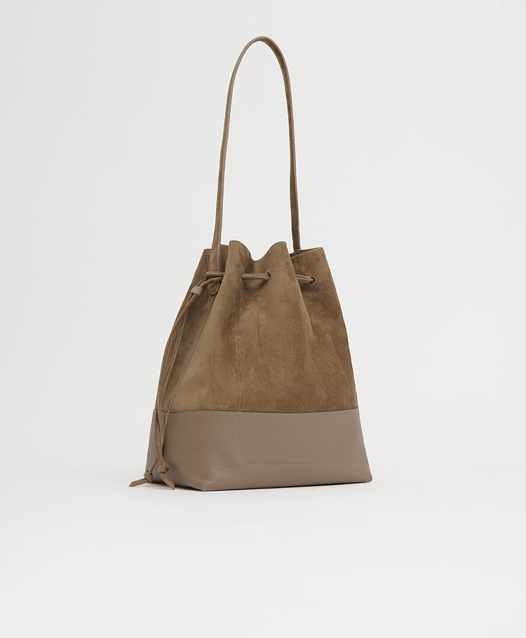 Drawstring Cabas in Anise
