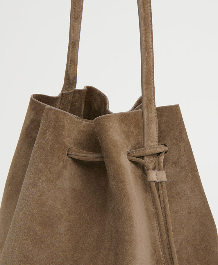 Drawstring Cabas in Anise