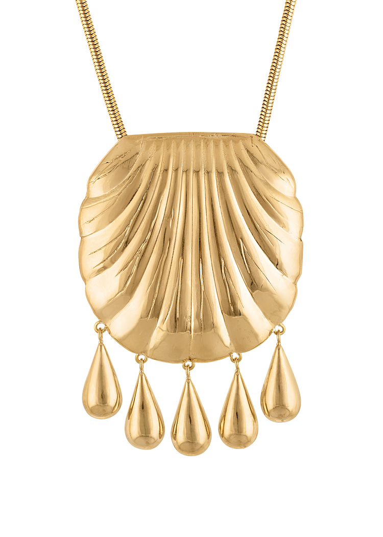 Petra Shell Necklace in Gold