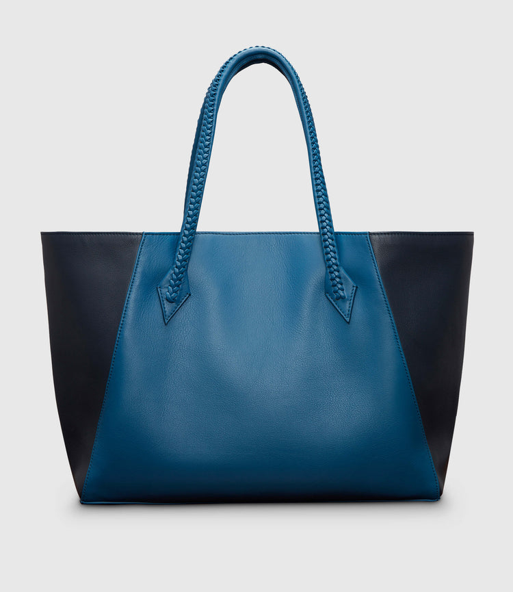 Perriand Collapsible Cabas in Riviera Blue and Slate