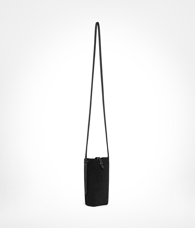 Phone Pouch Suede in Jet Black