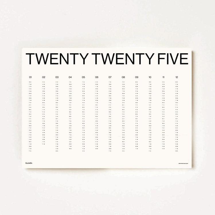 Minimalist 2025 Wall Planner