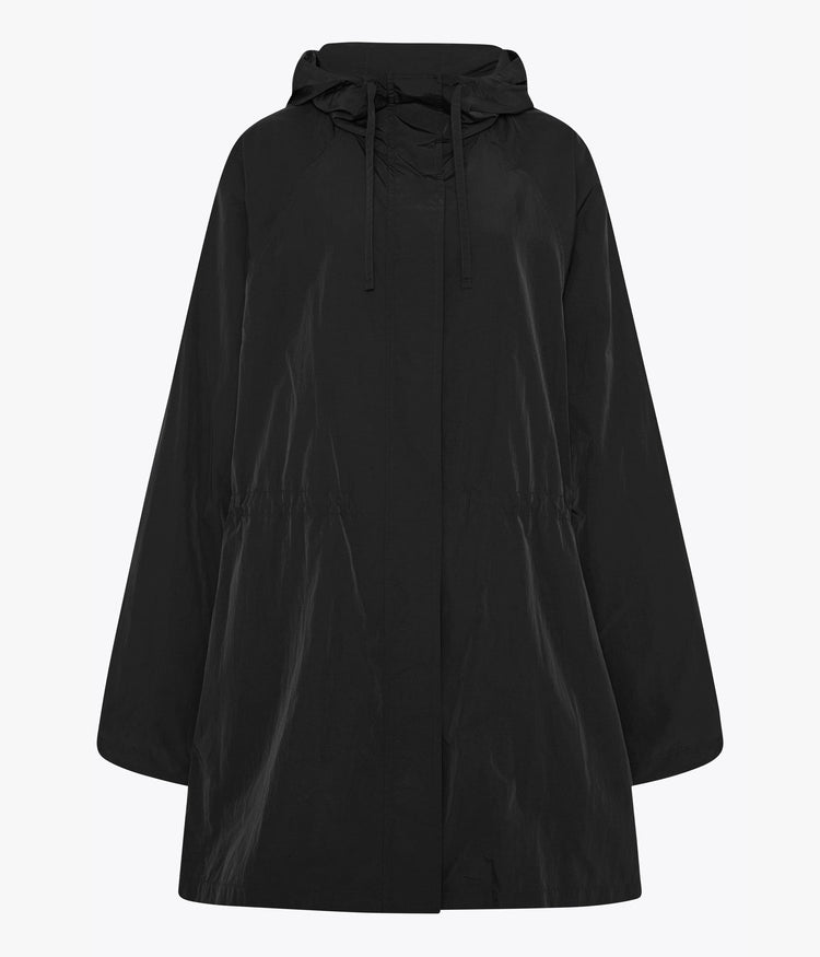 Recycled Nylon Anorak in Black
