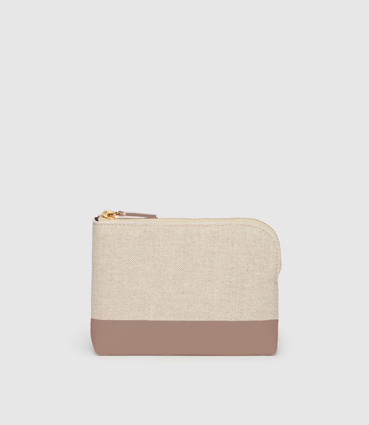 Petite Makeup Pouch in Natural Linen