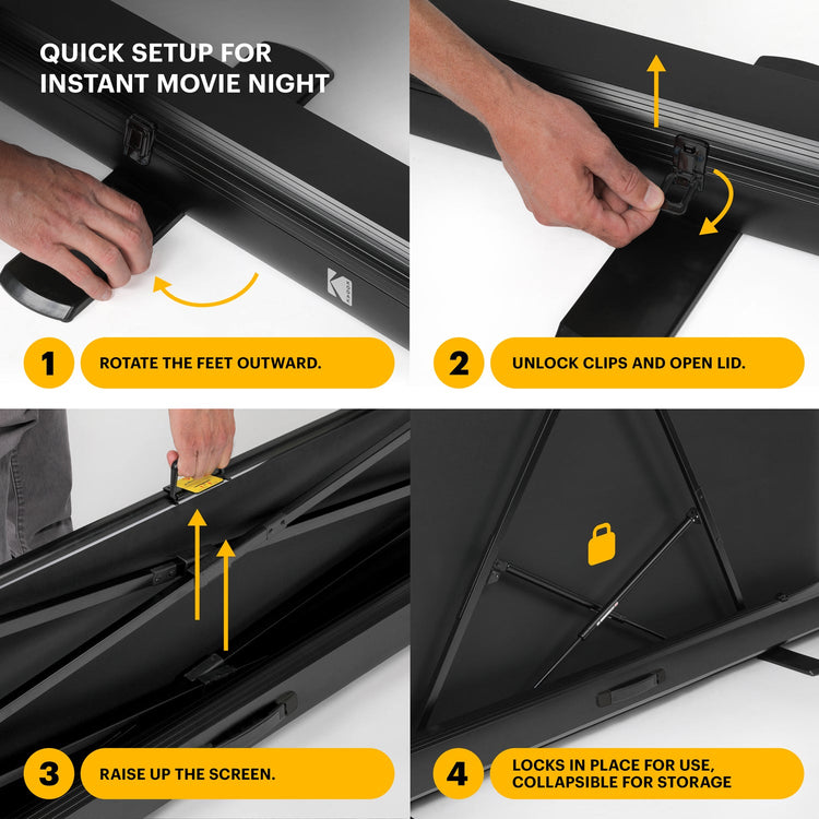 Instant Cinema 80” Pull Up Projection Screen