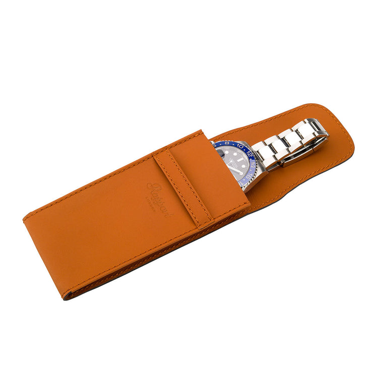 Hyde Park Leather Watch Pouch in Tan