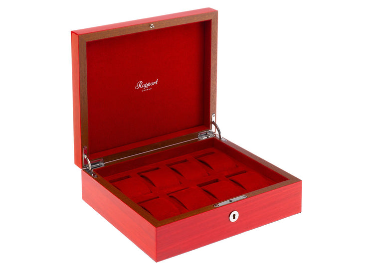 Heritage Chroma Eight Watch Box in Red