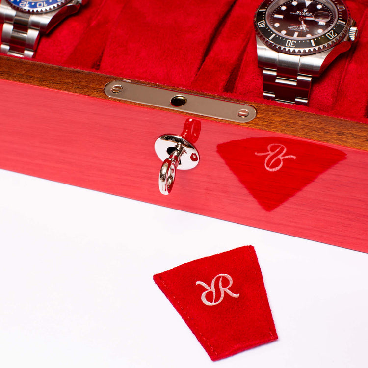 Heritage Chroma Eight Watch Box in Red