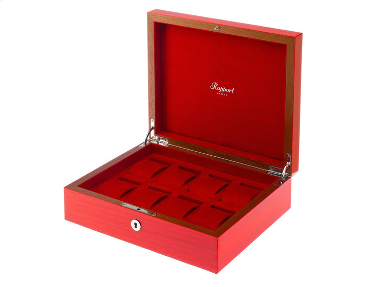 Heritage Chroma Eight Watch Box in Red
