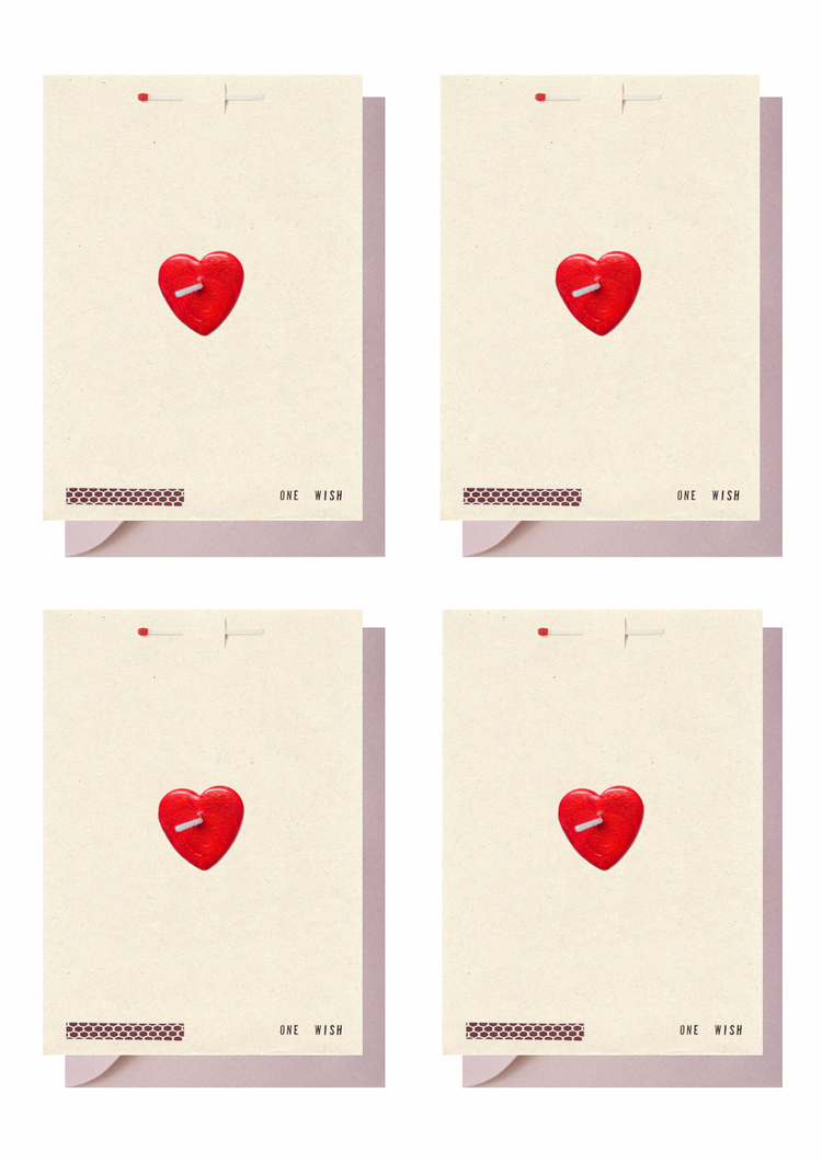 Red Heart Set of Four