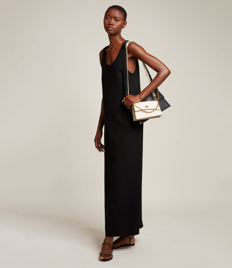 Roma Handbag in Black Calfskin