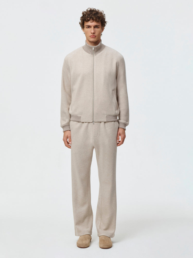 Cashmere Wool Straight Leg Trouser