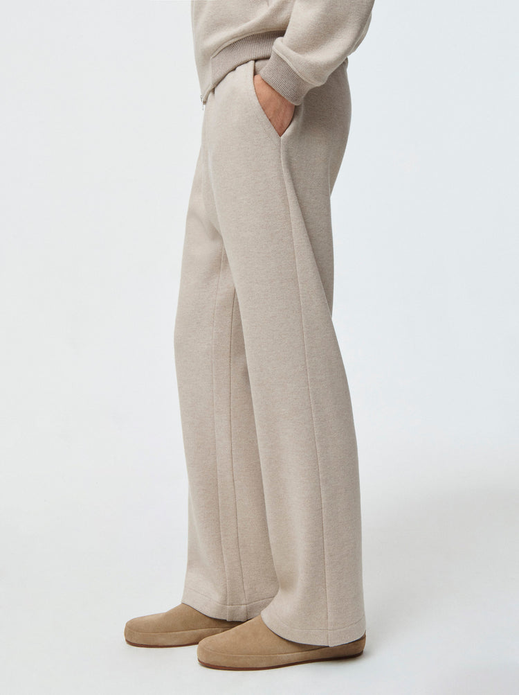 Cashmere Wool Straight Leg Trouser