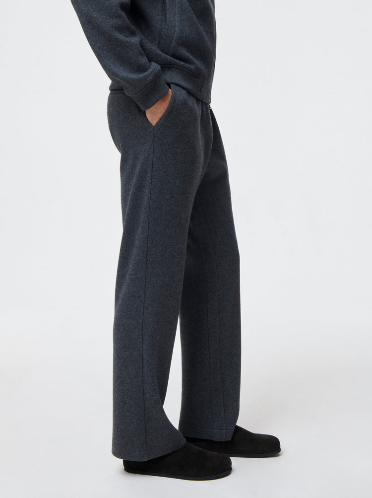Cashmere Wool Straight Leg Trouser