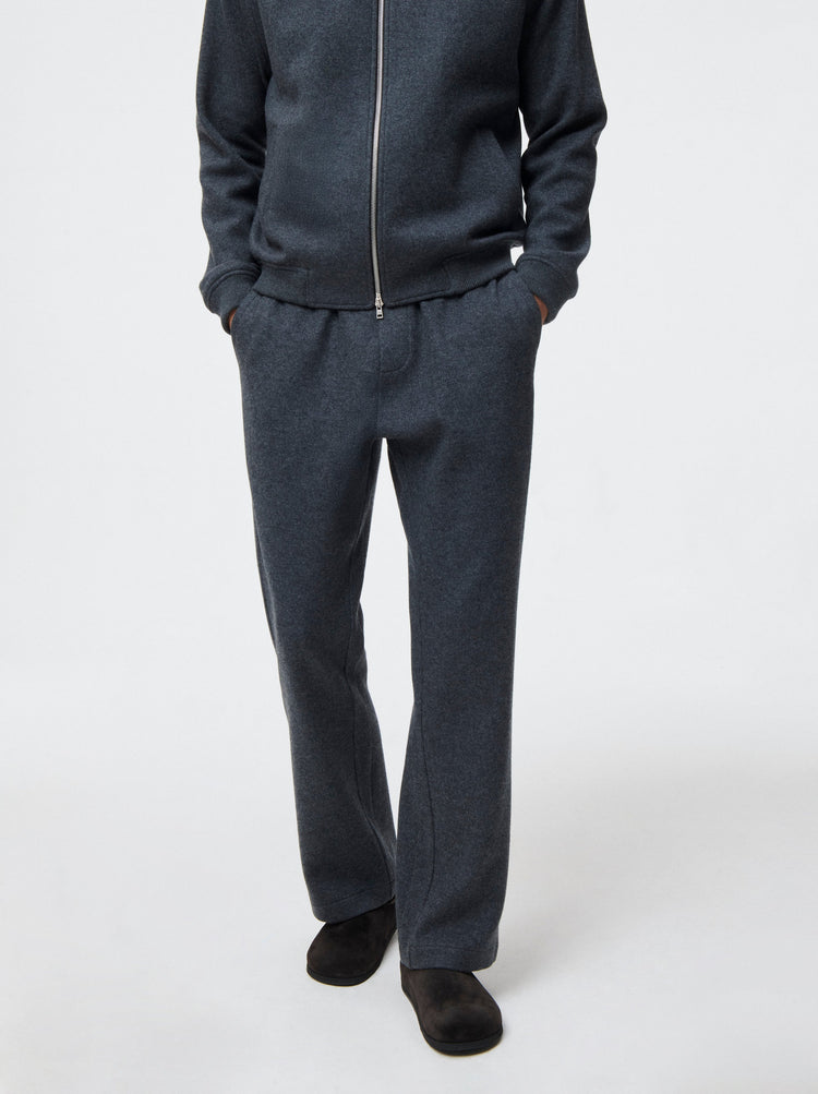Cashmere Wool Straight Leg Trouser