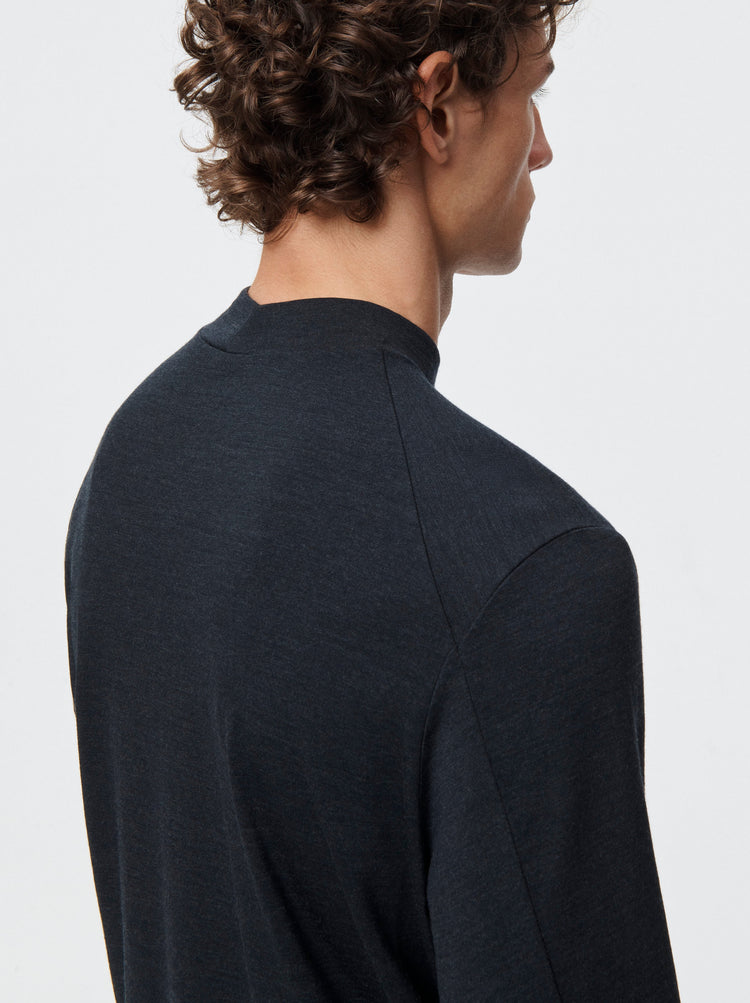 Merino Tec Mock Neck