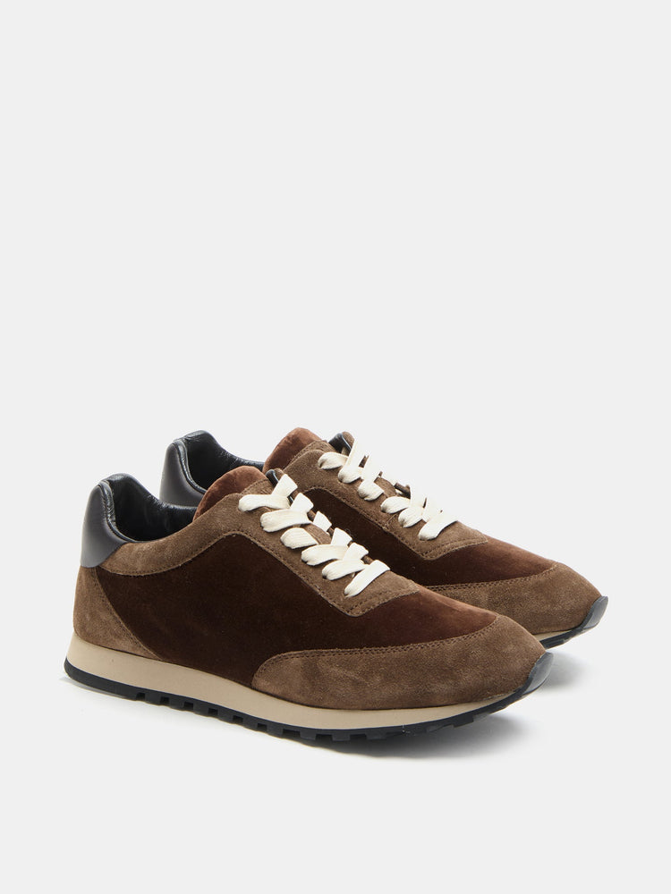 Slim Runner in Date Brown Velvet