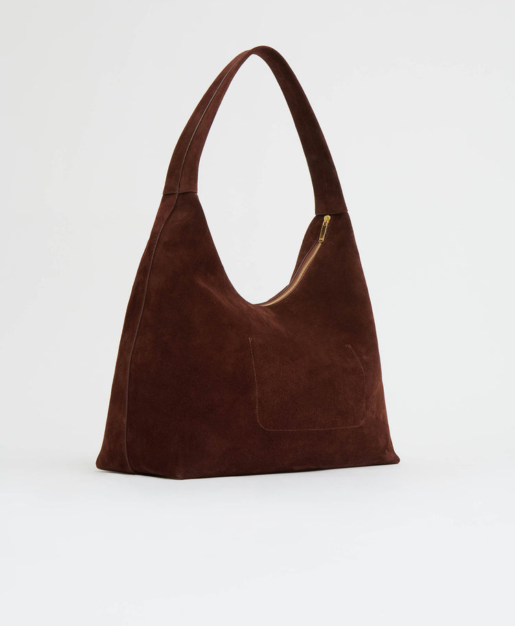 Maxi Candy Hobo - Chocolate Suede