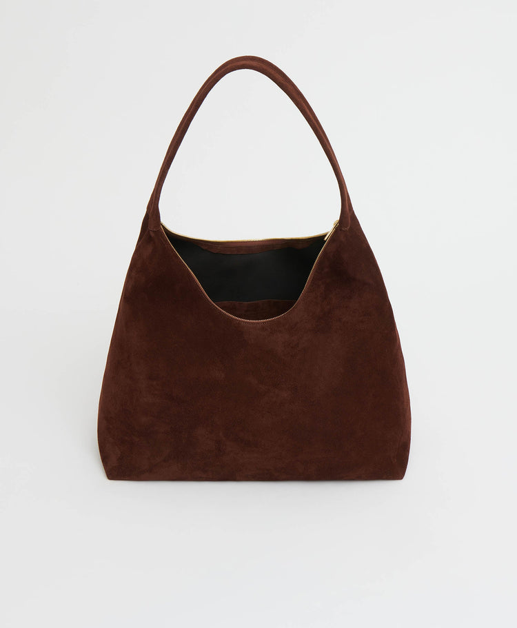 Maxi Candy Hobo - Chocolate Suede