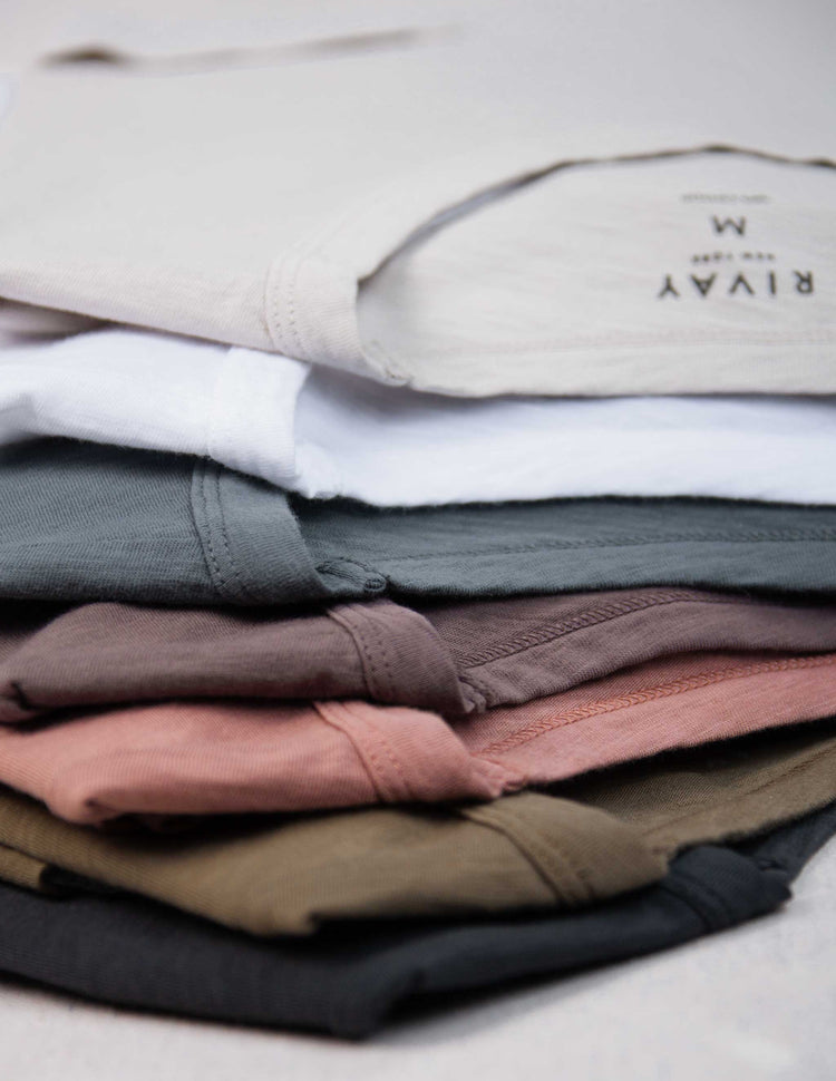 Slub Cotton Pocket Tee in White