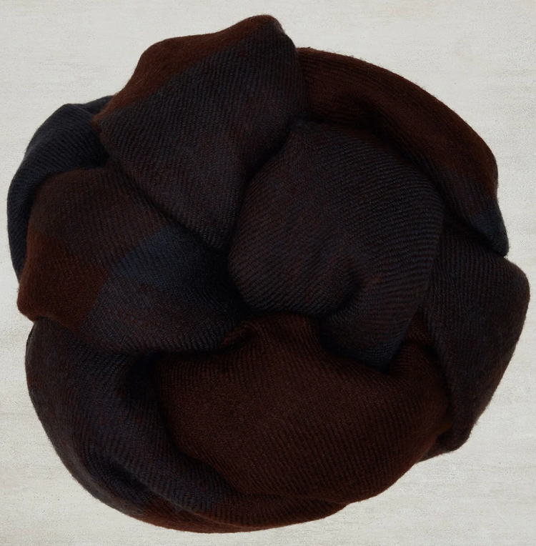 Large Check Cashmere Scarf