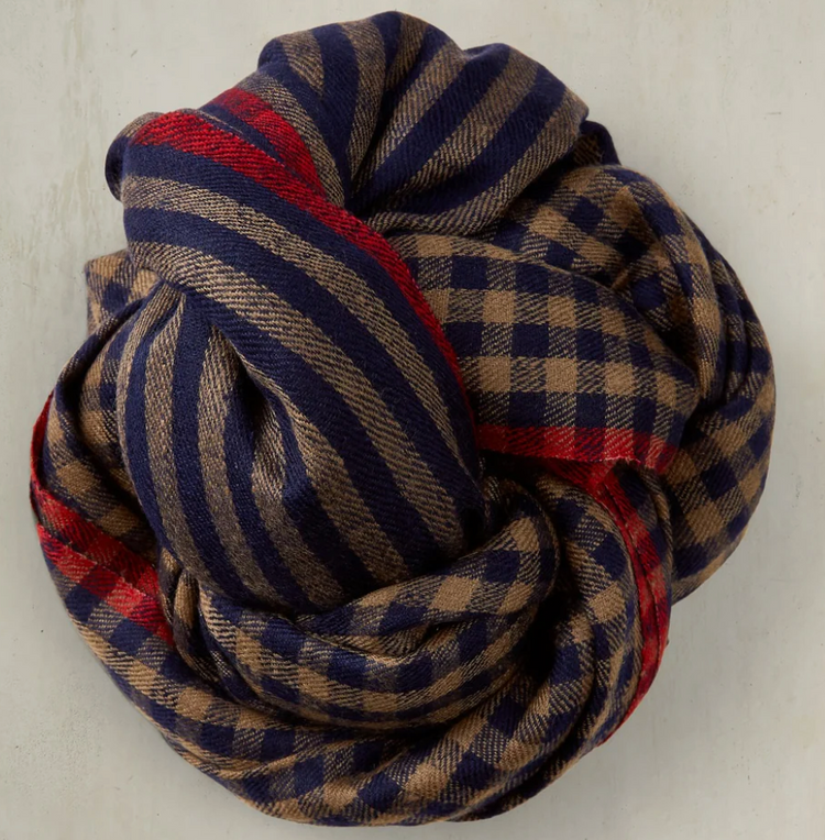 Mini Check Cashmere Scarf
