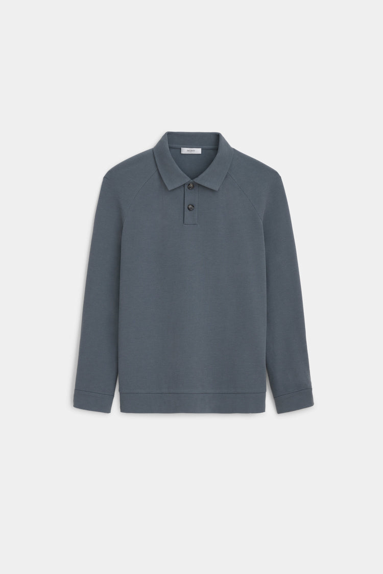 Silk Long Sleeve Pique Polo