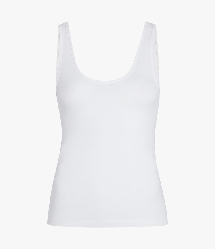 Slim Tank Top in White