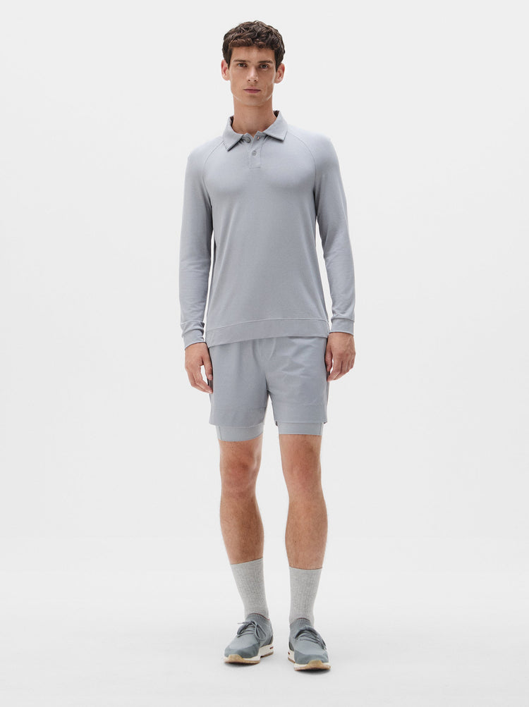 Natural Long Sleeve Tennis Polo