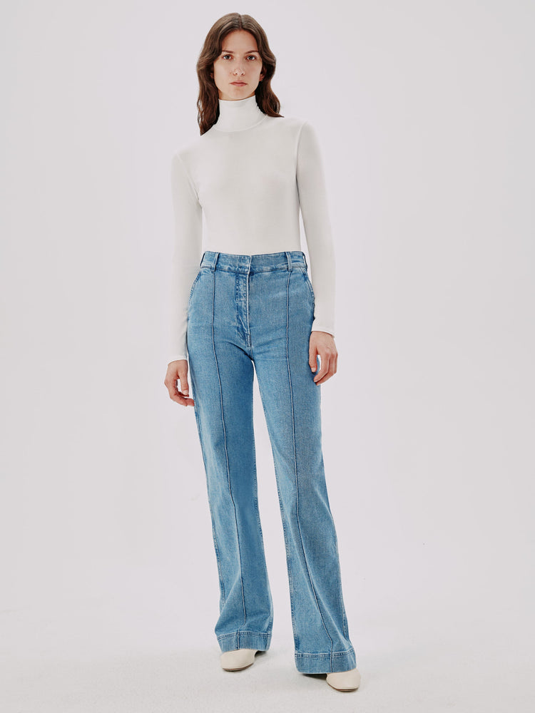 Turtleneck Bodysuit in White