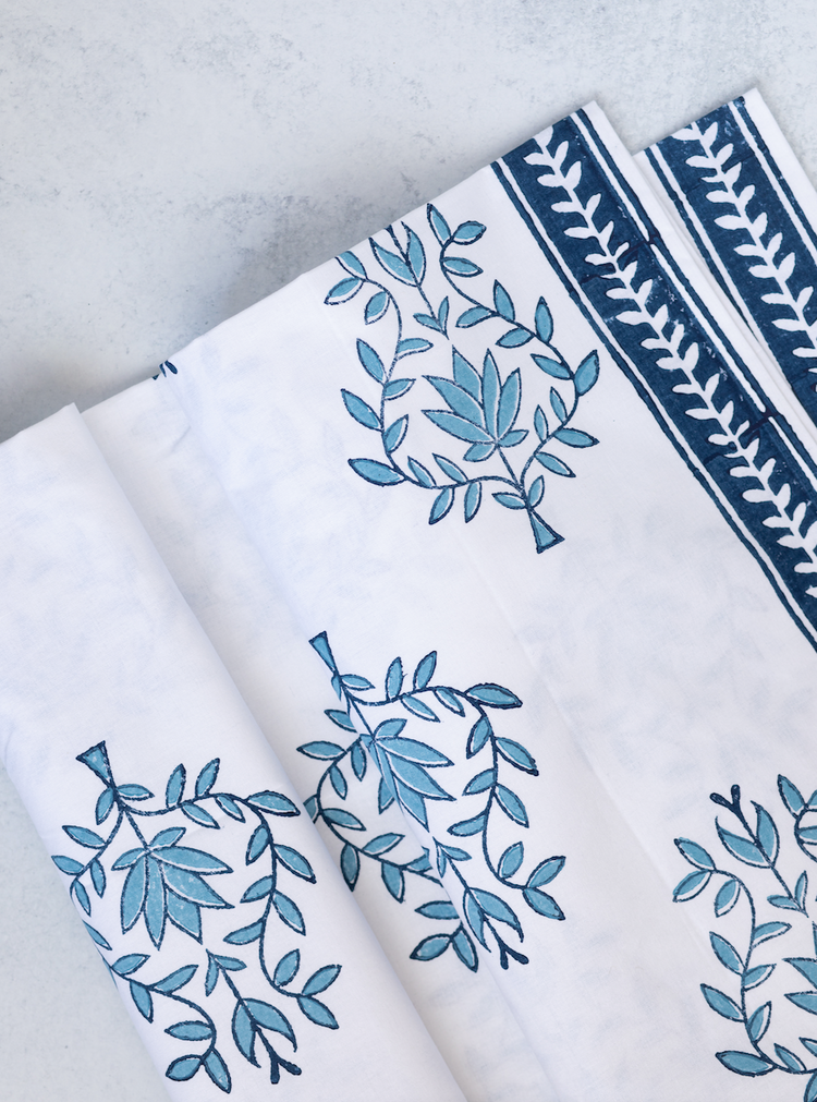 Tablecloth in Lotus (Large), Uniform Blue & Navy