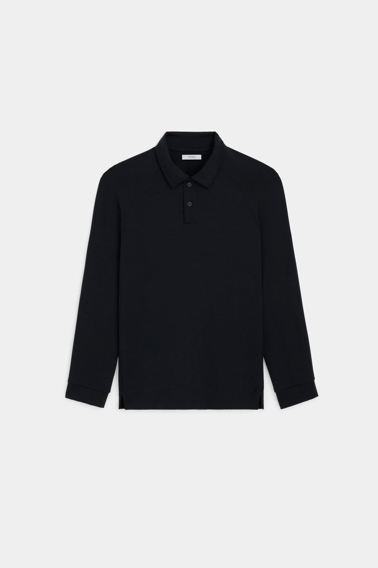 Natural Long Sleeve Tennis Polo