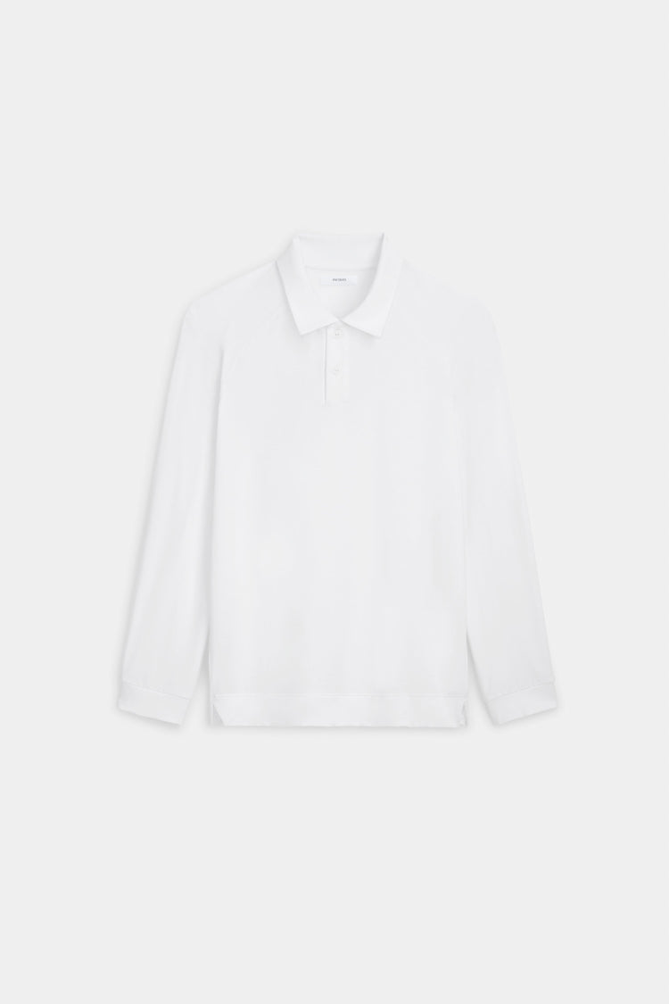 Natural Long Sleeve Tennis Polo