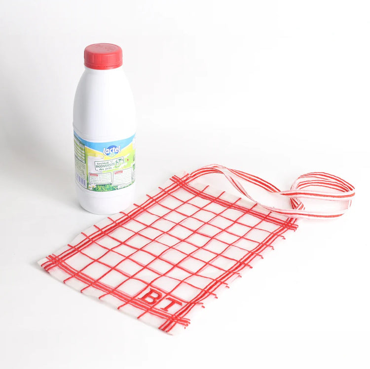 Small Red Tea Towel Bag