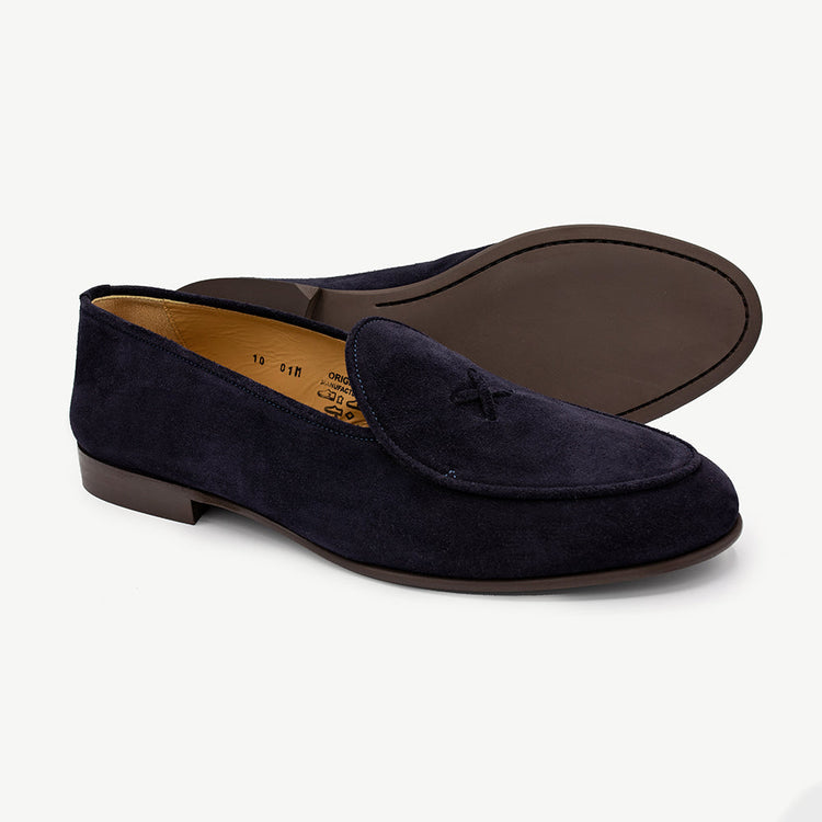 Men’s Navy Suede Milano Loafer