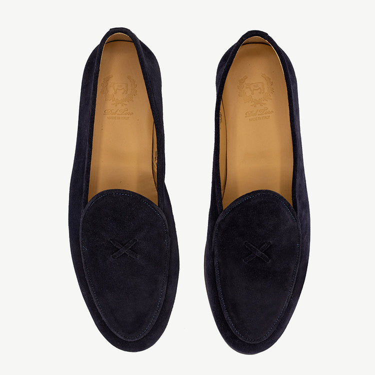 Men’s Navy Suede Milano Loafer