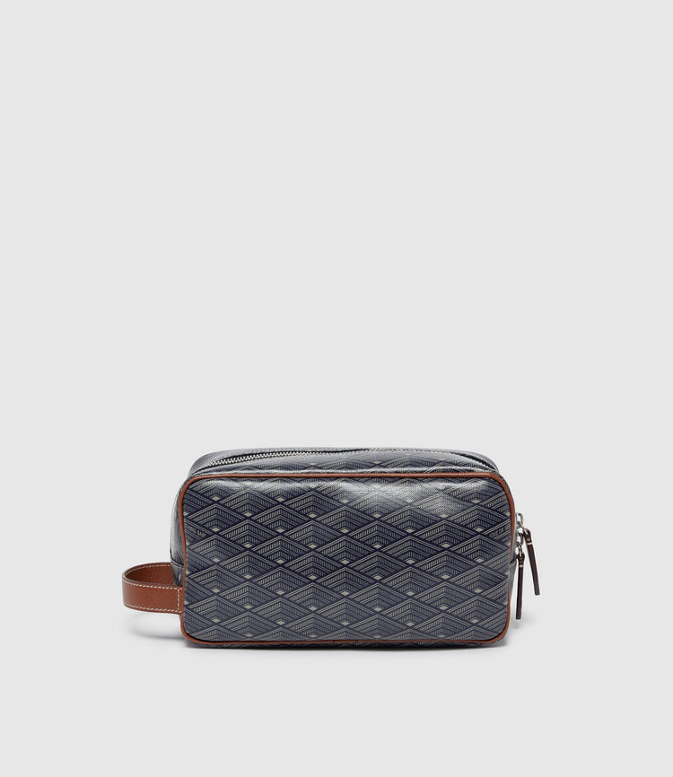Wash Bag in Signature Navy Canvas