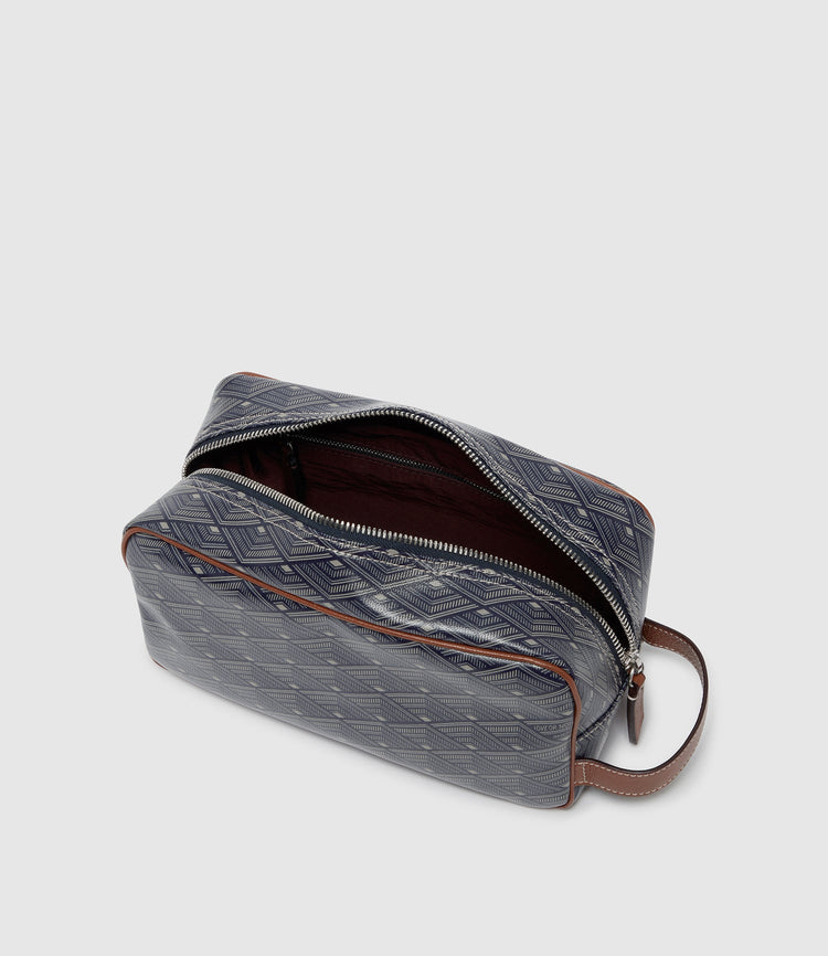 Wash Bag in Signature Navy Canvas