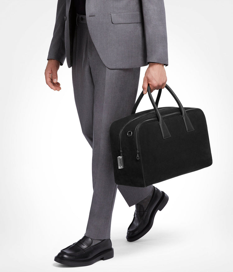 Cristallo Weekender Nubuck in Jet Black