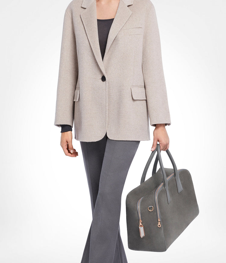 Cristallo Weekender Nubuck in Elephant Grey