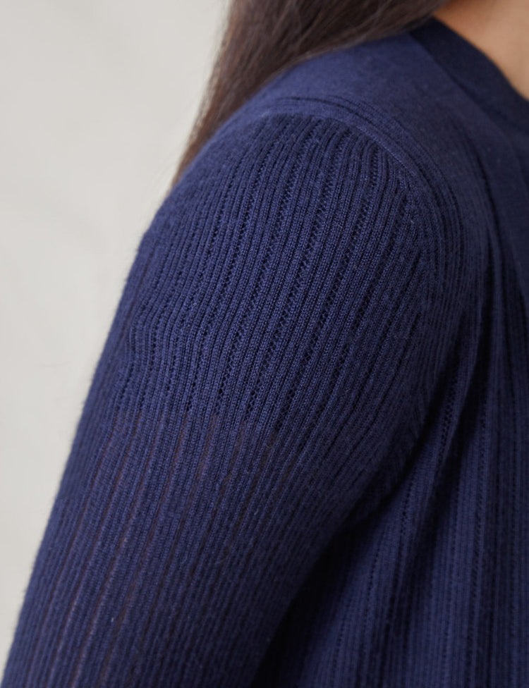 The Whisper Cardigan in Navy