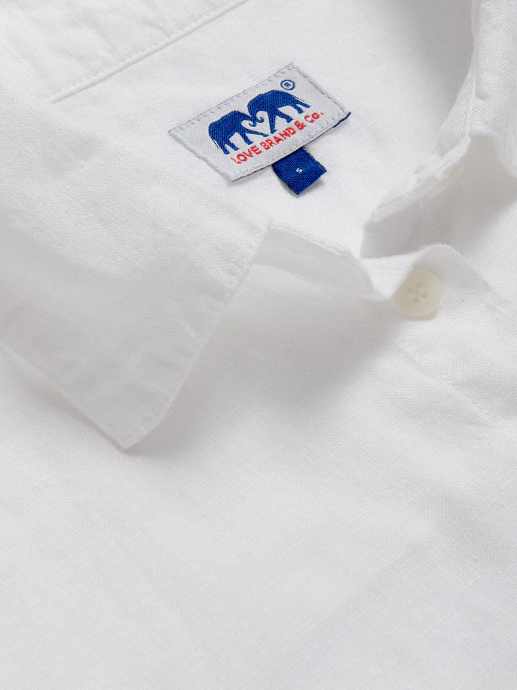 Women’s White Sapodilla Linen Shirt Dress