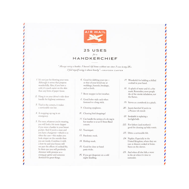 Air Mail x J. Mueser Handkerchief