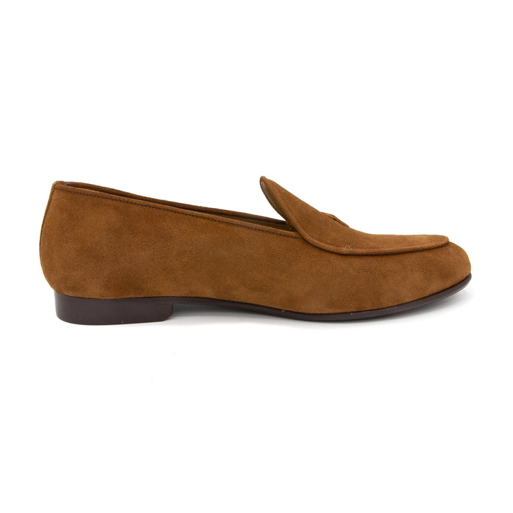 Men’s Suede Milano Loafer in Cognac