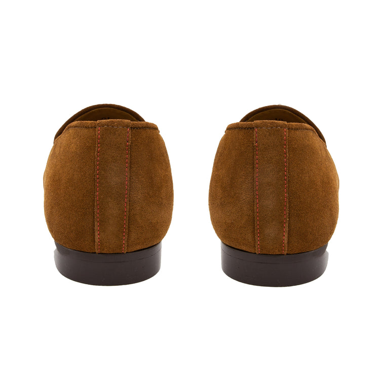 Men’s Suede Milano Loafer in Cognac