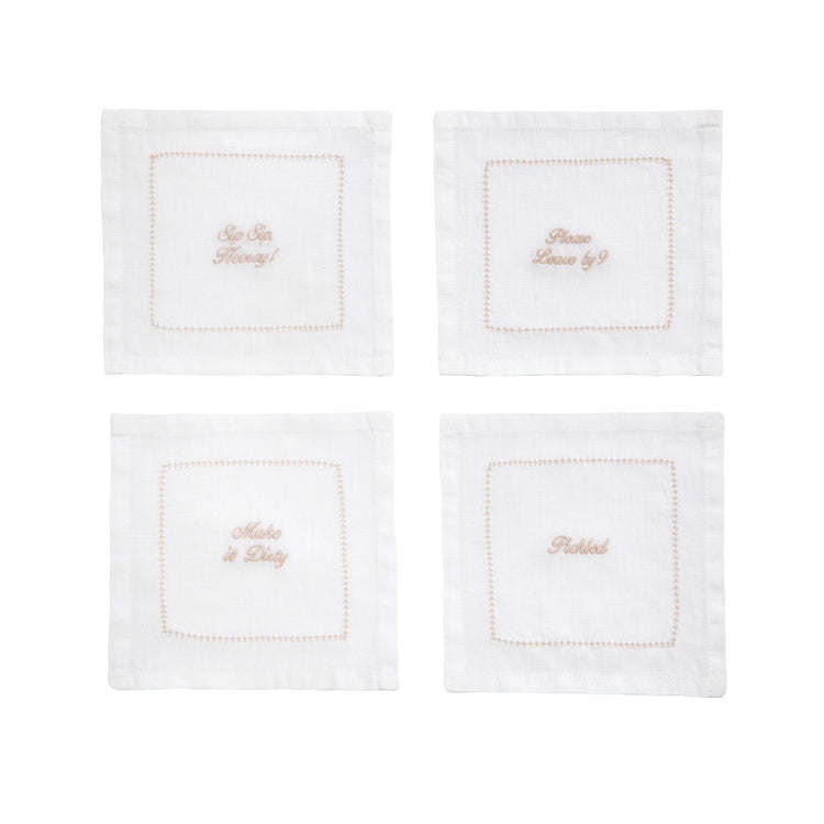 Cheeky Cocktail Napkin, Set of Four