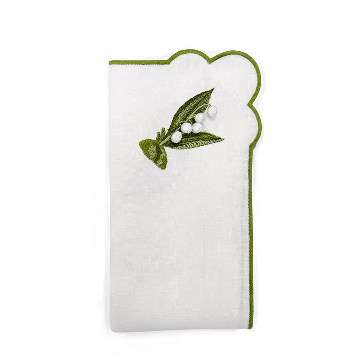 Seferî Lily of the Valley Napkin in White, Set of Four