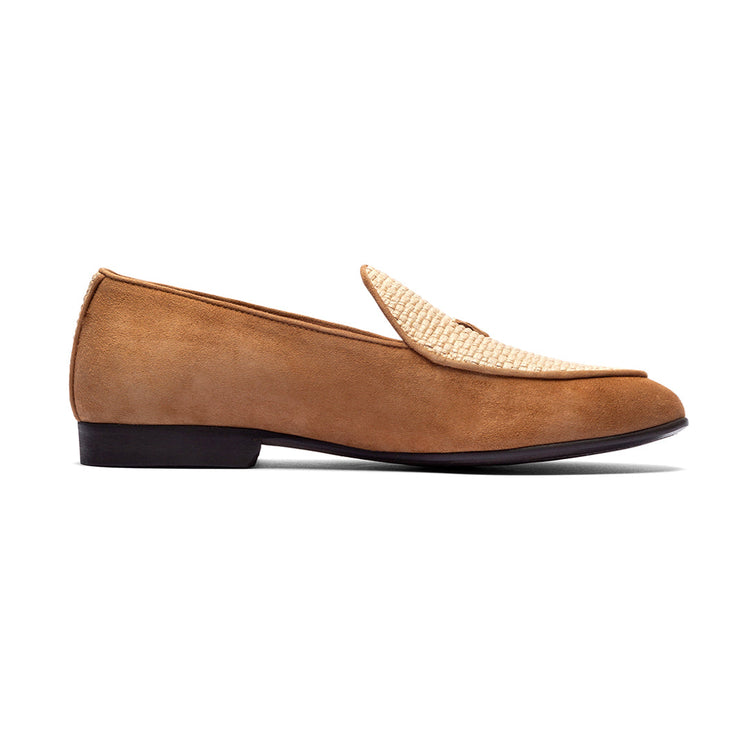Men’s Cognac Raffia Milano Loafer